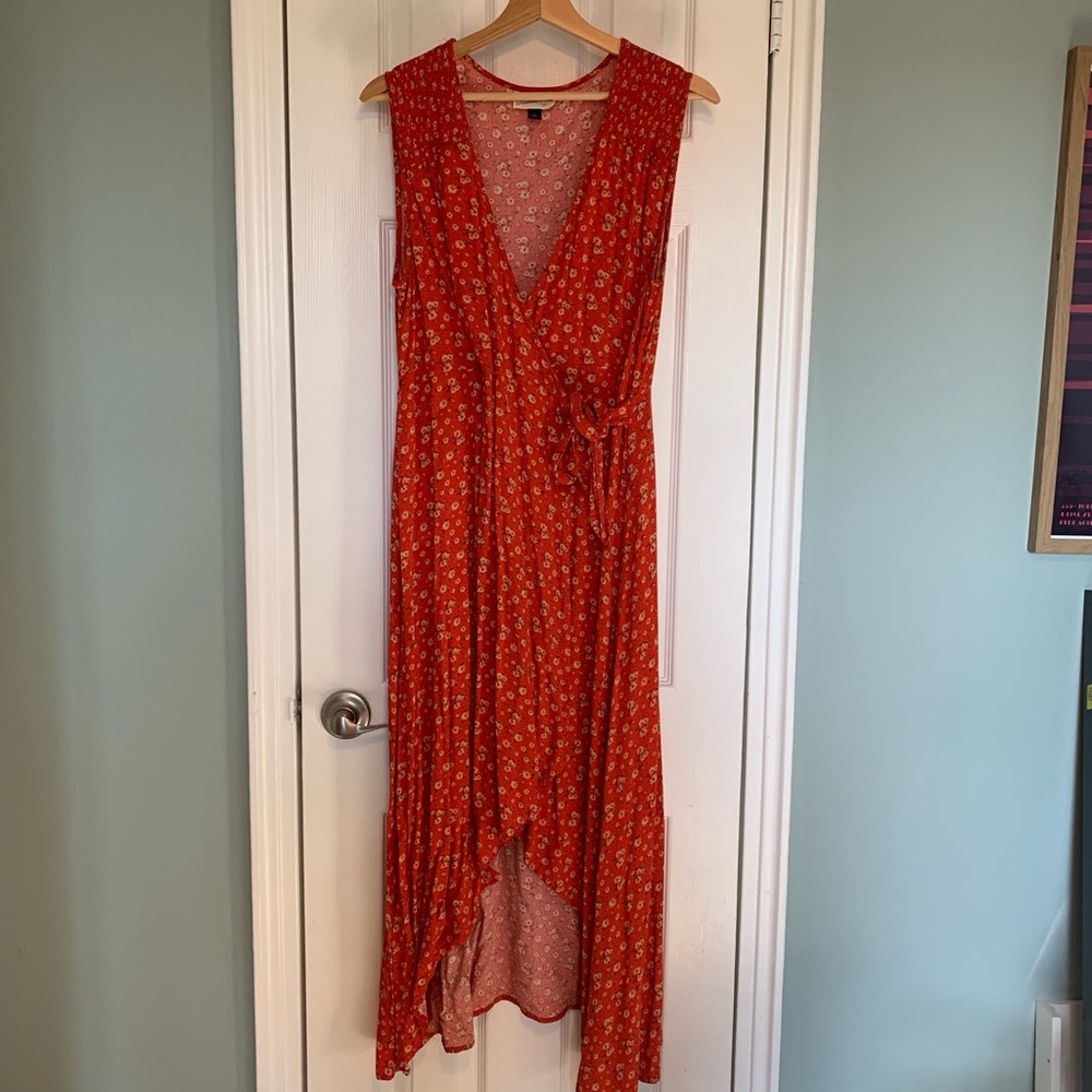 Universal Thread Summer Red Wrap Dress